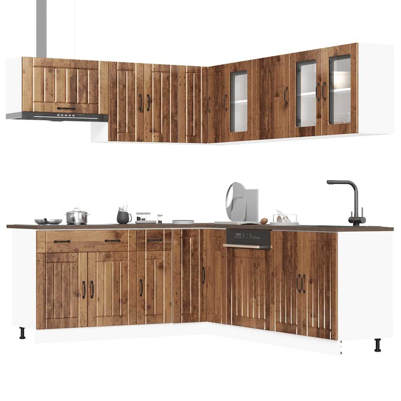 Ensemble d'armoires de cuisine 11 pcs Lucca bois d'ingnierie