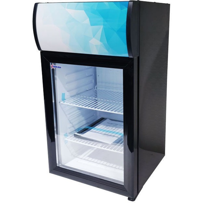 Omcan - 110V, 40 L Capacity Black Countertop Display Refrigerator - RS-CN-0040-B