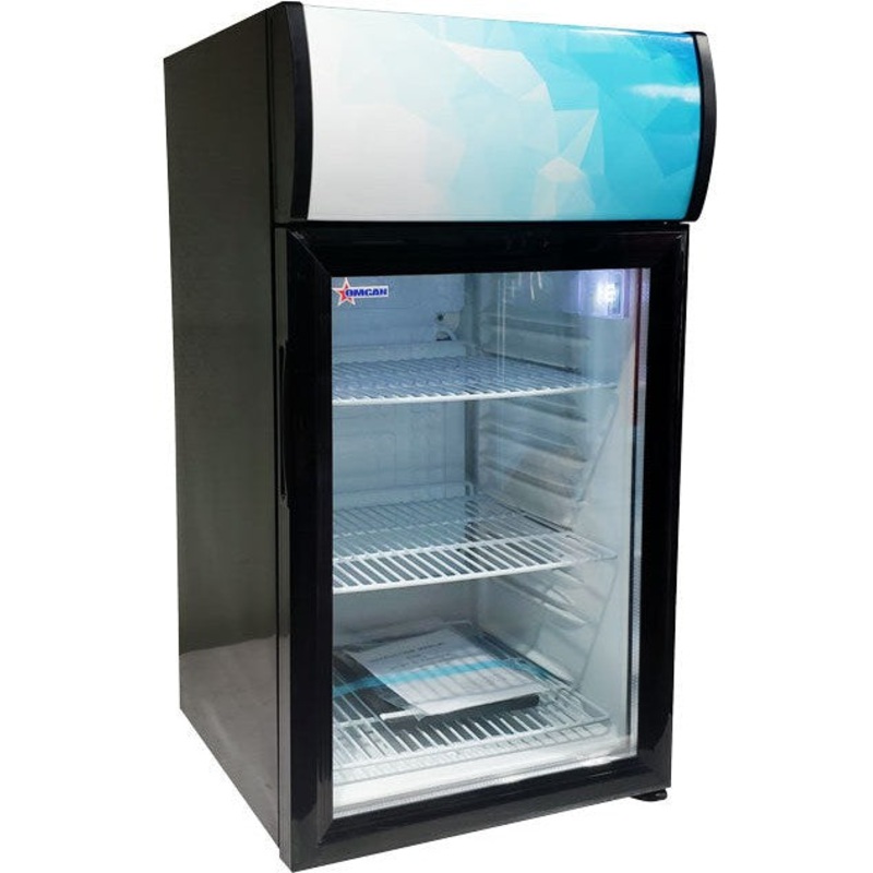 Omcan - 110V, 52 L capacity Black Countertop Display Refrigerator - RS-CN-0052-B