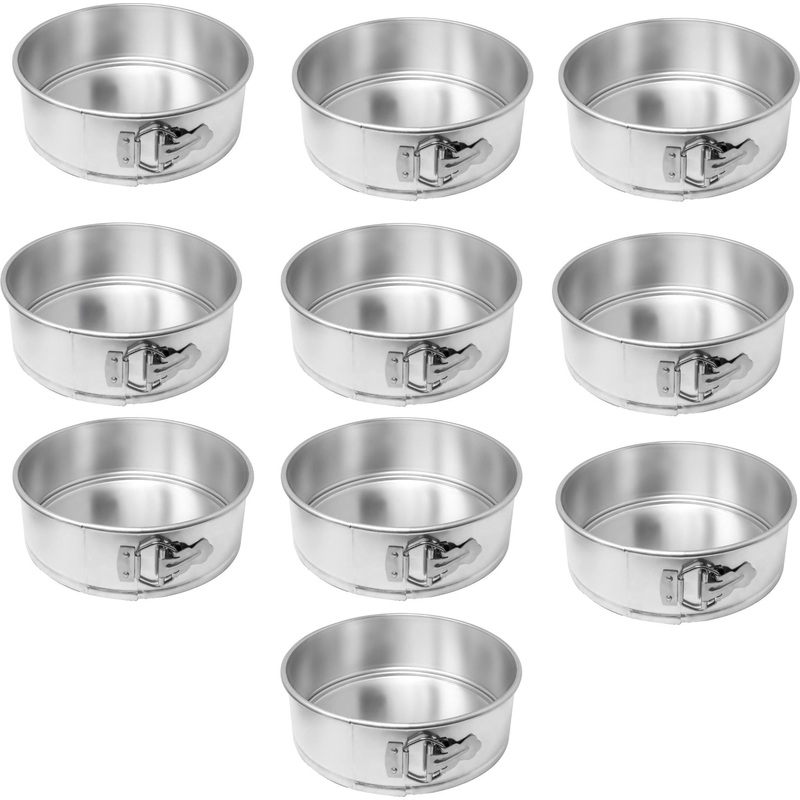 Omcan - 12 x 3 Aluminium Springform Cake Pan, Pack of 10 - 81108