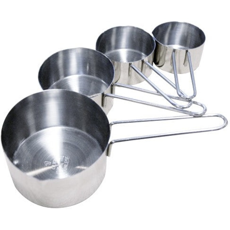 Omcan - Stainless Steel Measuring Cup, Set of 4 Pcs, Pack of 36 Pack - 44450