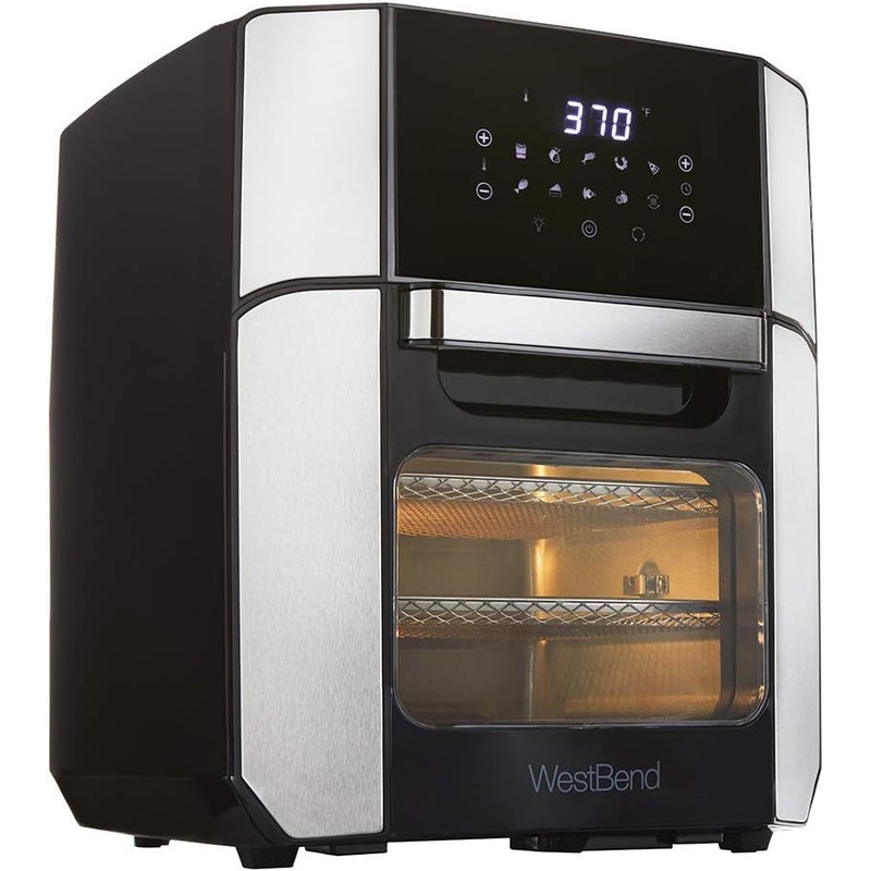 West Bend - 12.6 QT, XL Digital Air Fryer Oven with 3 Trays - AFWB12BK13