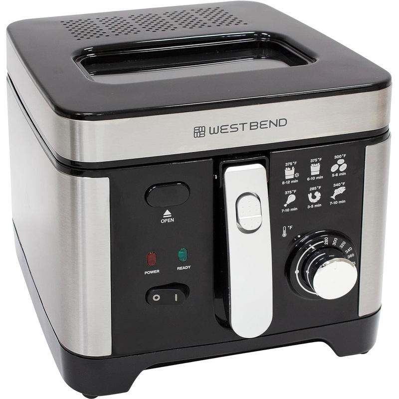West Bend - 3 L Stainless Steel BlacksDeep Fryer - DFWB3LBK13