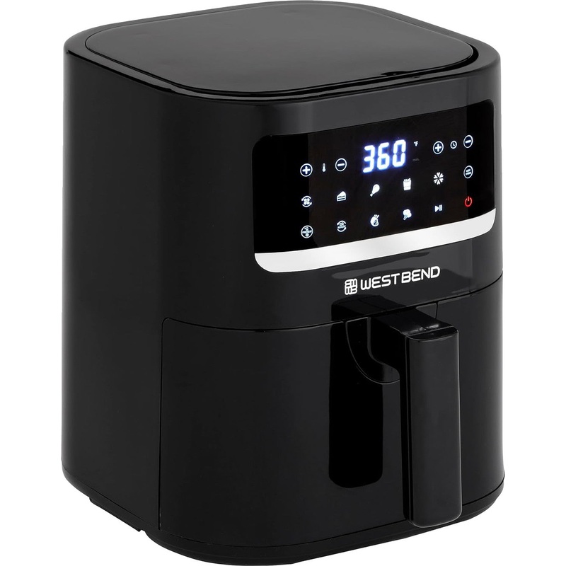 West Bend - 5 QT Air Fryer with 10 Presets - AFWB5QBK13