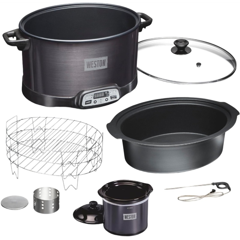 Weston - 6 qt Indoor Slow Cooker & Smoker With Party Dipper - 03-2540-W