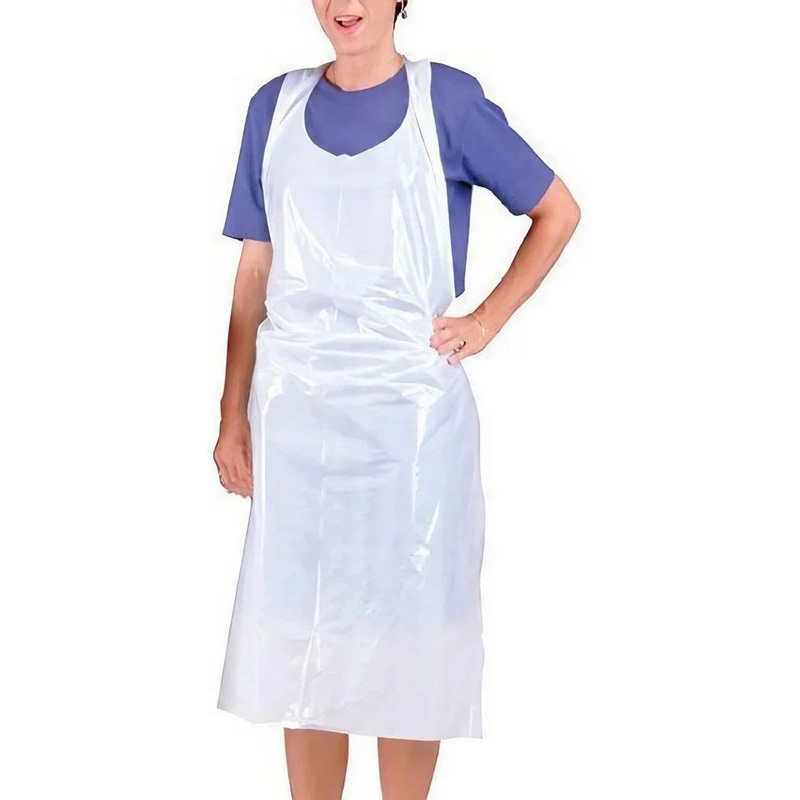 28" X 46" Plastic Apron White - AP2846
