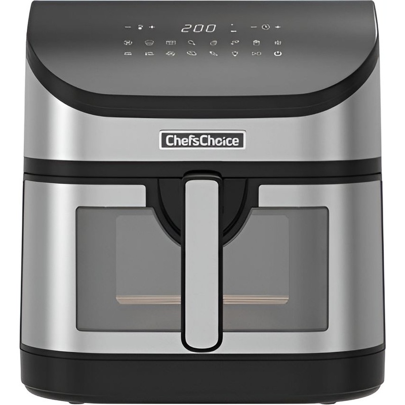 Chef's Choice - 7 QT Stainless Steel Air Fryer with Clear Window and 13 Presets - AFCC7QSS13