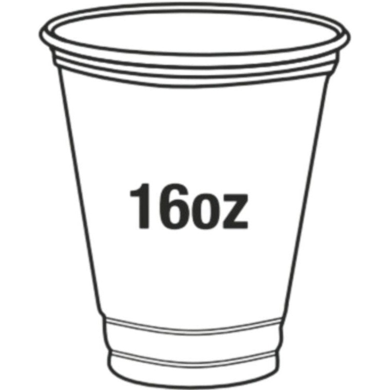16oz Clear PET Cups, 1000/Cs - PEC1616