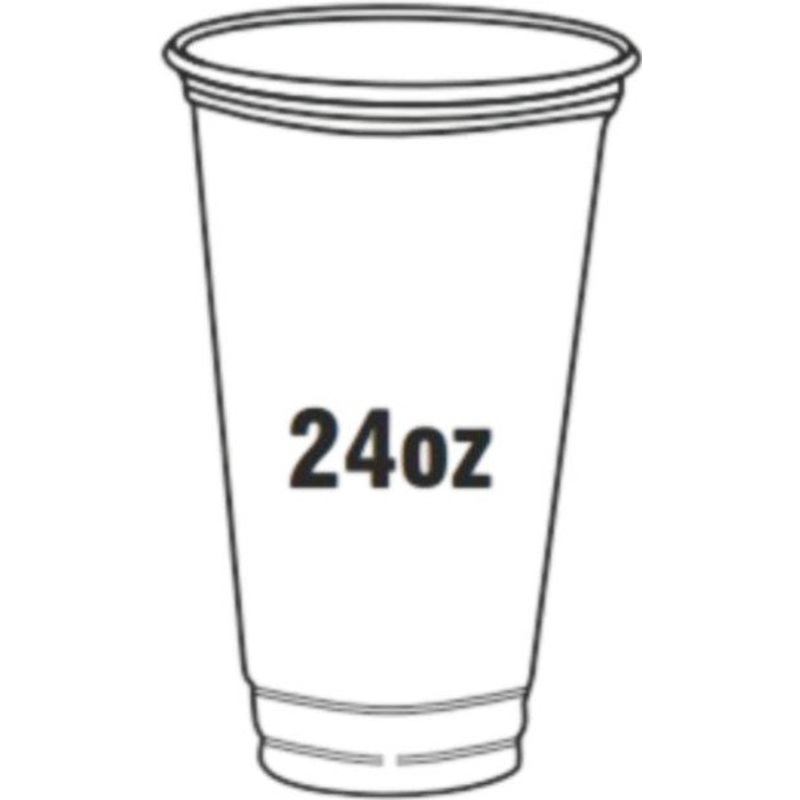 24oz Clear PET Cups, 600/Cs - PEC1624