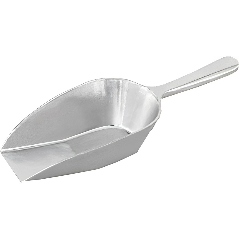 Browne - 1 Oz Aluminum Flat Bottom Kitchen Scoop - 574250