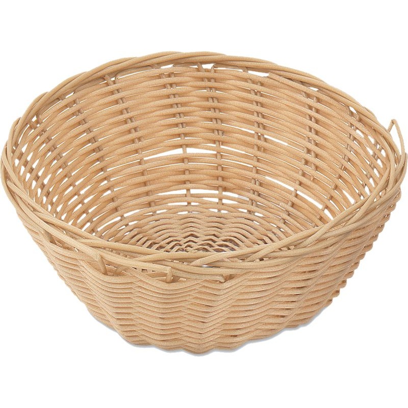 Browne - 8" Polypropylene Round Bread Basket - 575444