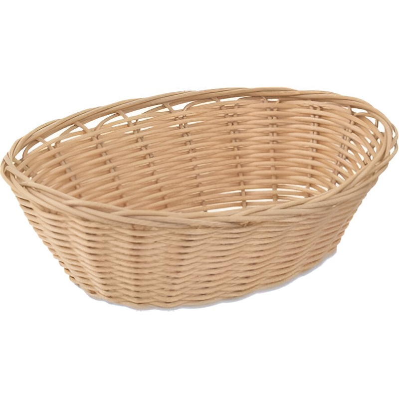 Browne - 9" x 7" x 3" Oval Polypropylene Bread Basket - 575443
