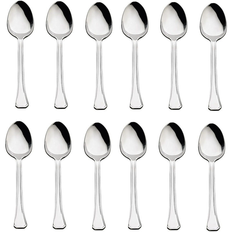 Browne - OXFORD 7.1" Stainless Steel Dessert Spoon, Pack of 12 - 502002