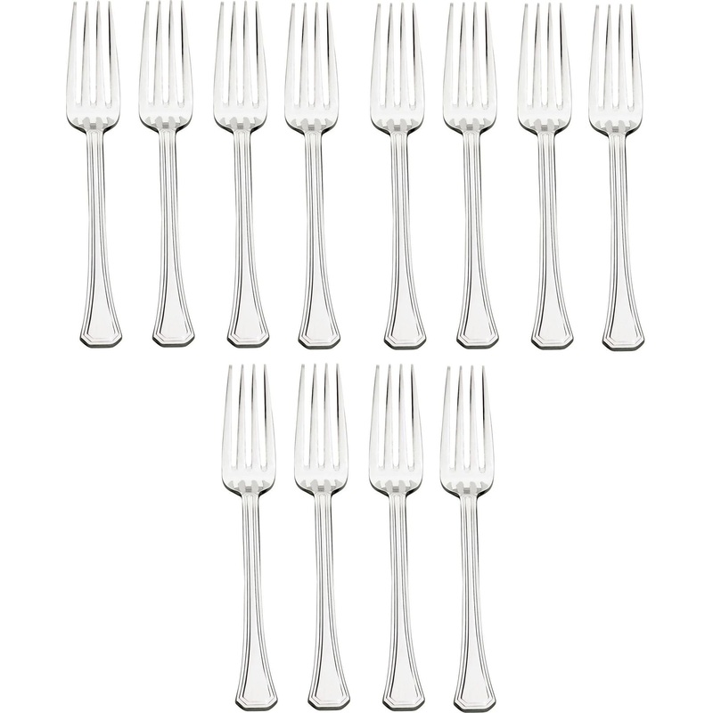 Browne - OXFORD 8.1" Stainless Steel European Fork, Pack of 12 - 502005