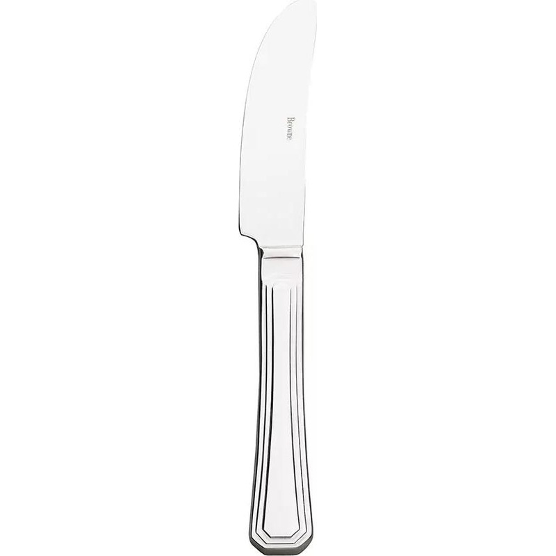 Browne - OXFORD 9.3" Stainless Steel Serrated Dinner Knife, Pack of 12 - 502011S