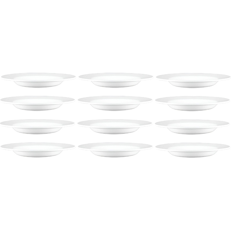 Browne - PALM 12" White Pasta Bowl, Pack of 12 - 563954