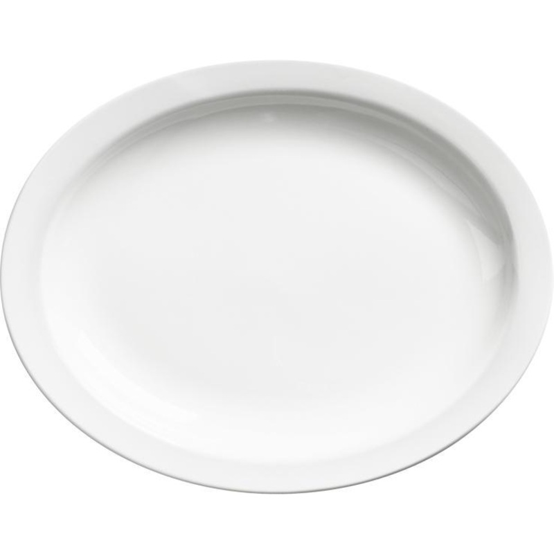 Browne - PALM 9.75" White Oval Platter, Pack of 24 - 563967