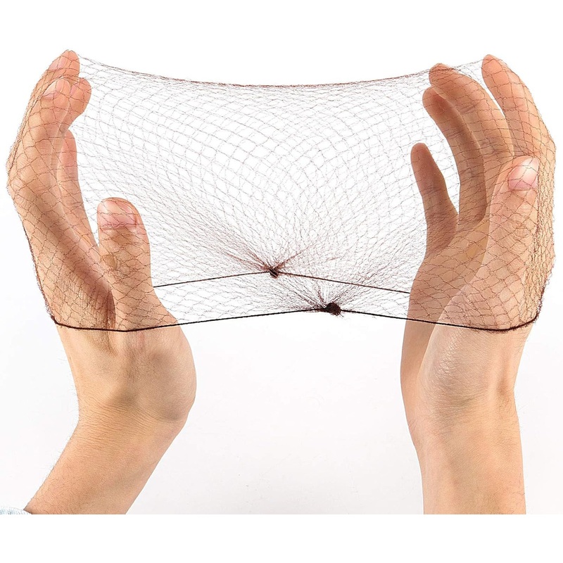 RiteTouch - 21" Brown Nylon Mesh Hairnet, 100/bg - HNM2180