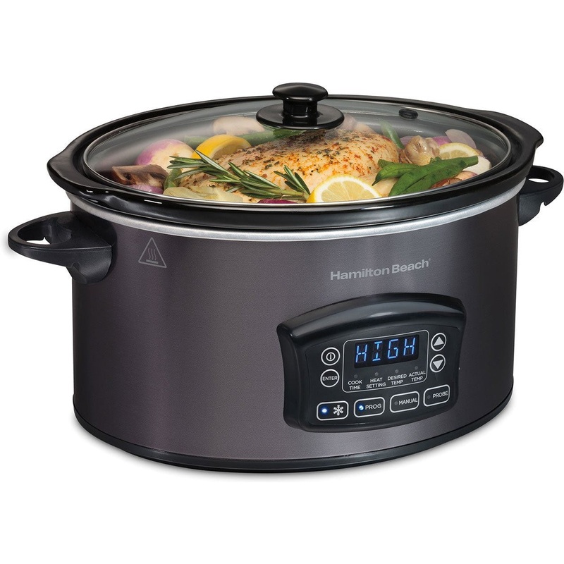 Hamilton Beach - 6 QT Programmable Defrost Slow Cooker - 33768G