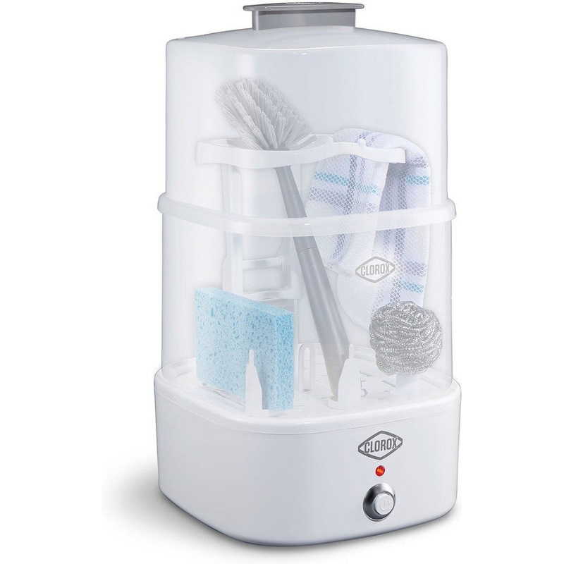 Clorox - 2-Tier Electric Steam Sanitizer for Kitchen Utensils, Bathroom Accessories and Brushes - 86900
