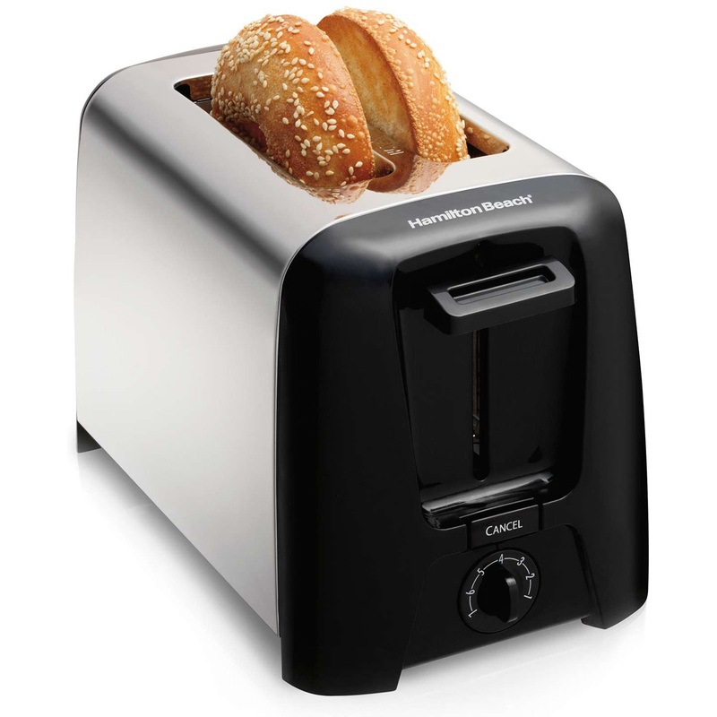 Hamilton Beach - 2 Slice Metal Toaster Black - 22614V