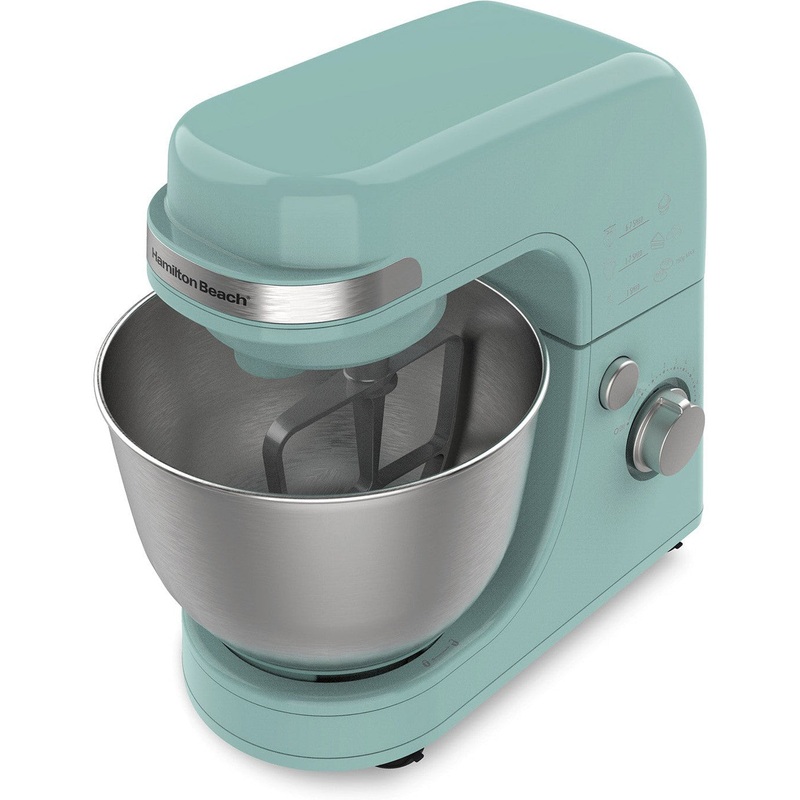 Hamilton Beach - 4 QT Aqua Blue 7 Speed Stand Mixer - 63387