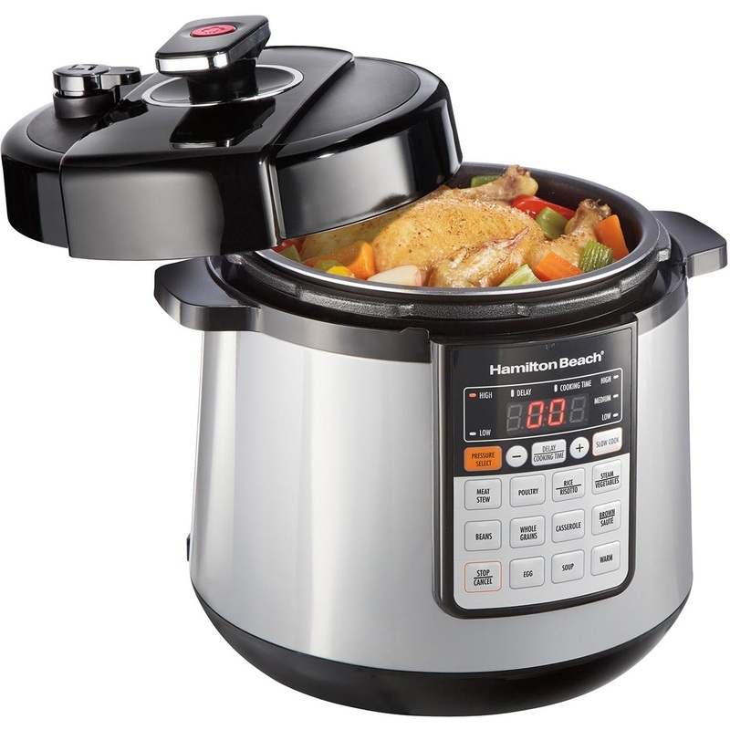 Hamilton Beach - 6 QT Multi Function Pressure Cooker Grey - 34500