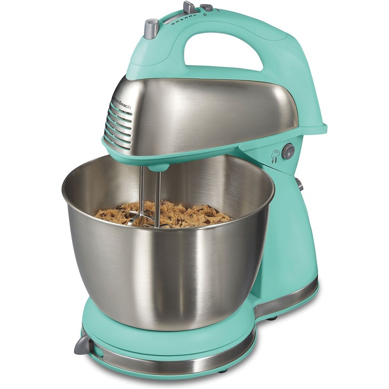 Hamilton Beach - 6 Speed Aqua Blue Classic Stand Mixer - 64658