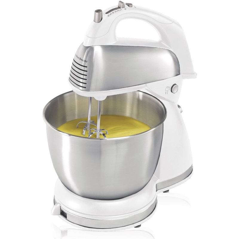 Hamilton Beach - 6 Speed White Classic Stand Mixer - 64655