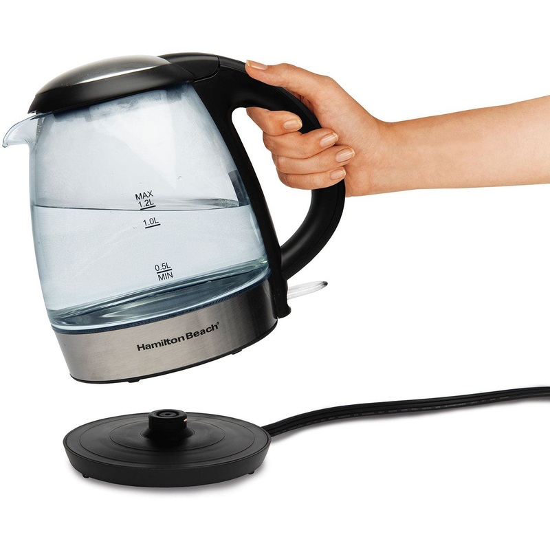 Hamilton Beach - Compact 1.2 L Glass Kettle - 40931C