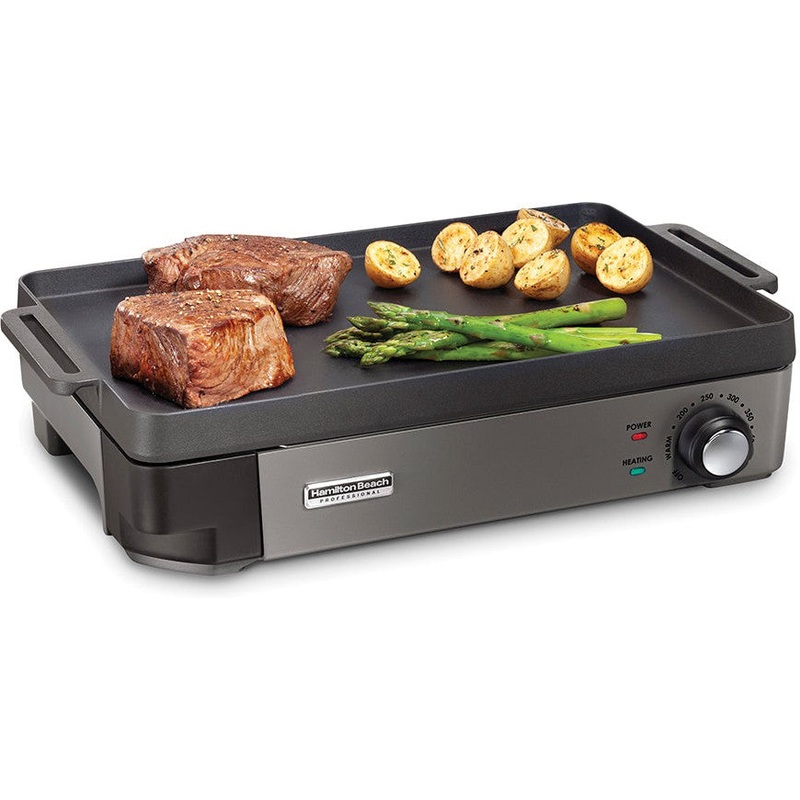 Hamilton Beach - Professional Cast Iron Electric Grill with Removable Cooktop - 38560