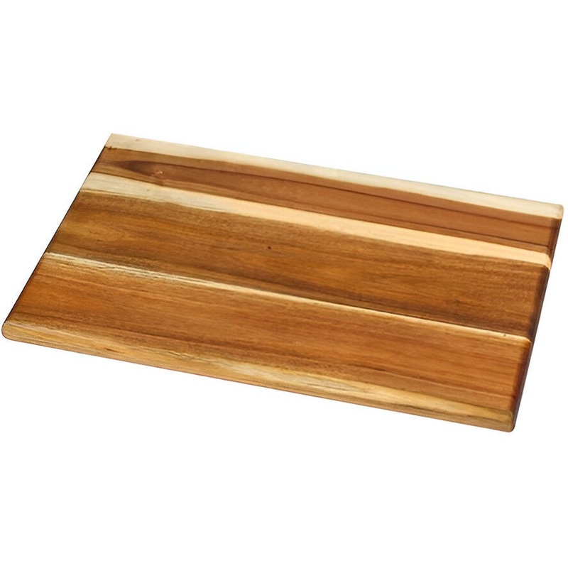 On The Table - 15" x 23" Natural Wood Acacia Wood Extra Large Chop Block - 114 DWS