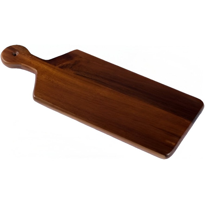 On The Table - 17" x 6.5" Brown Acacia Dark Wood Paddle Board - 101DK
