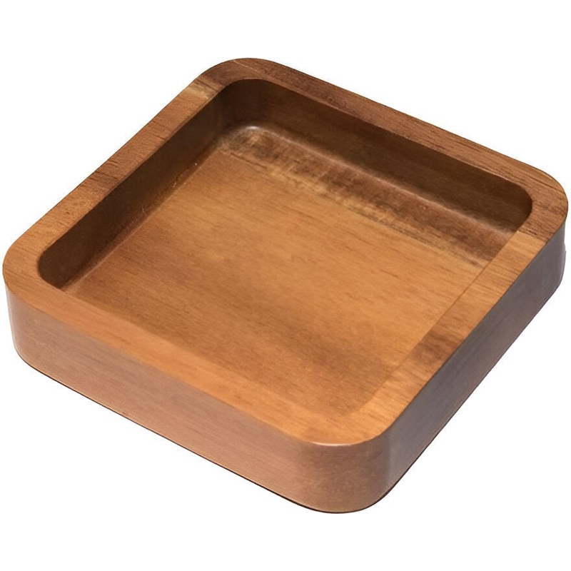 On The Table - 4.5" Brown Acacia Wood Bowl - 1002