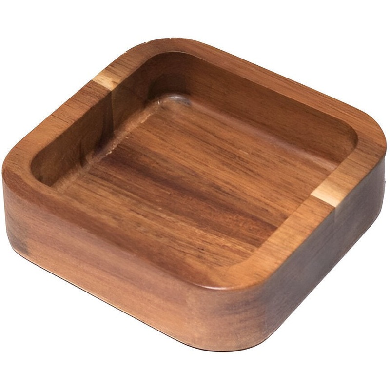 On The Table - 6" Brown Acacia Wood Large Small Bowl - 1003