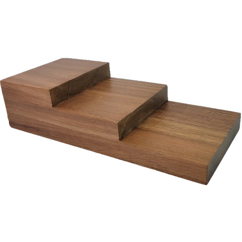 On The Table - 9" x 4" x 2.5" Brown Acacia Wood Slider Board - 502