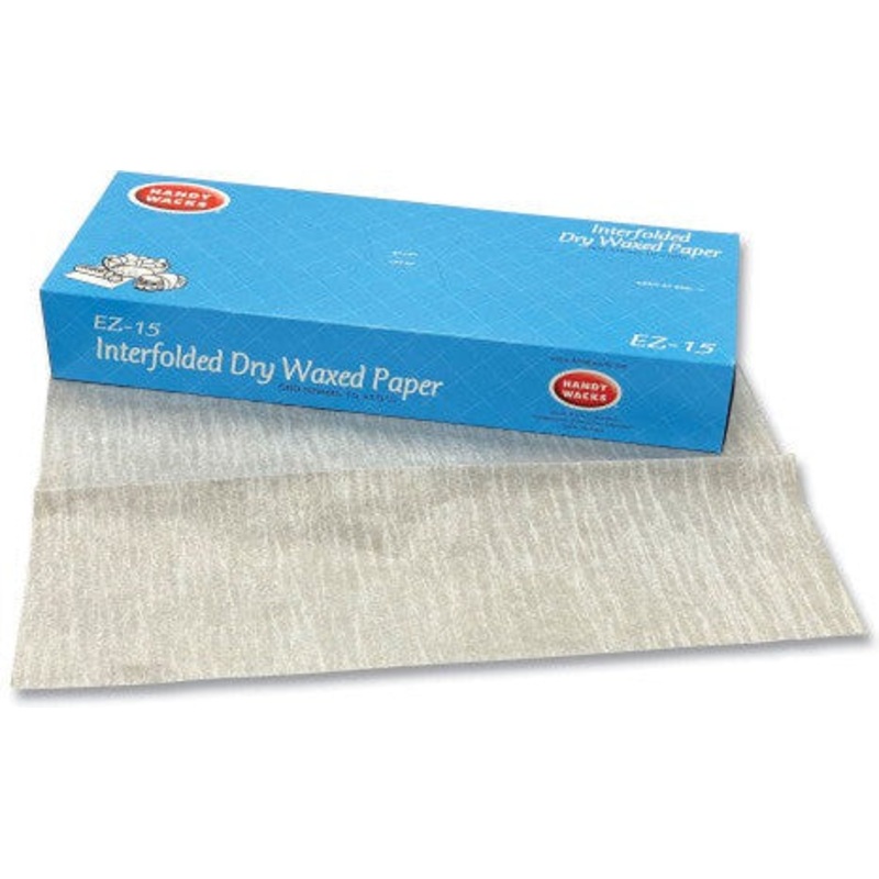 Handy Wacks - 15" x 10.75" Interfolded Dry Waxed Paper Deli Sheets, 500 Sheets/Box - EZ-15