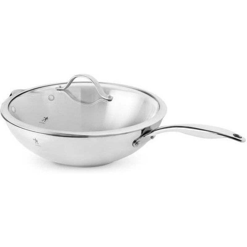 HENCKELS - Aragon 12.5" Stainless Steel Wok With Lid - 1022149