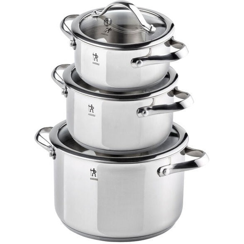 HENCKELS - Aragon 6 PC Stainless Steel Pot Set - 1023753