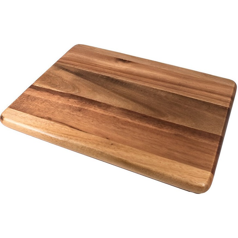 On The Table - 13.5" x 10.5" Brown Acacia Wood Medium Serving Board - 121