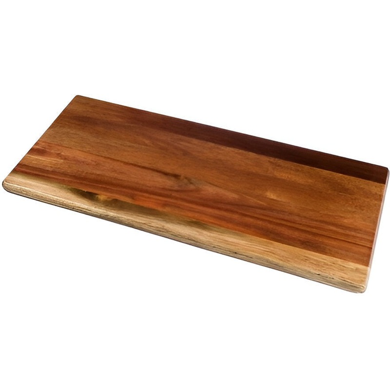 On The Table - 18" x 8" Brown Acacia Wood Serving Board - 551