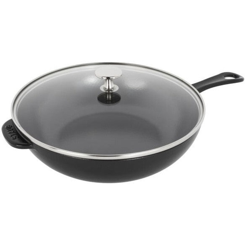 Staub - 10" Cast Iron Daily Pan With Glass Lid Black (26 cm) - 1010643