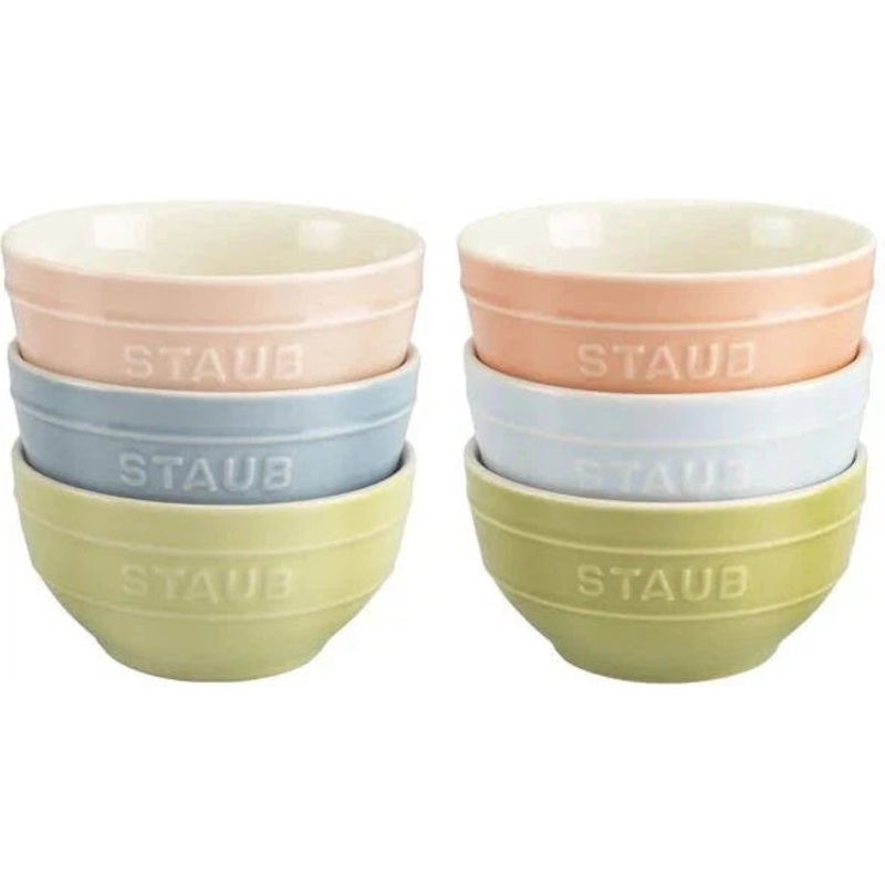 Staub - 6 PC Ceramic Bowl Set Macaron Colours - 1021365