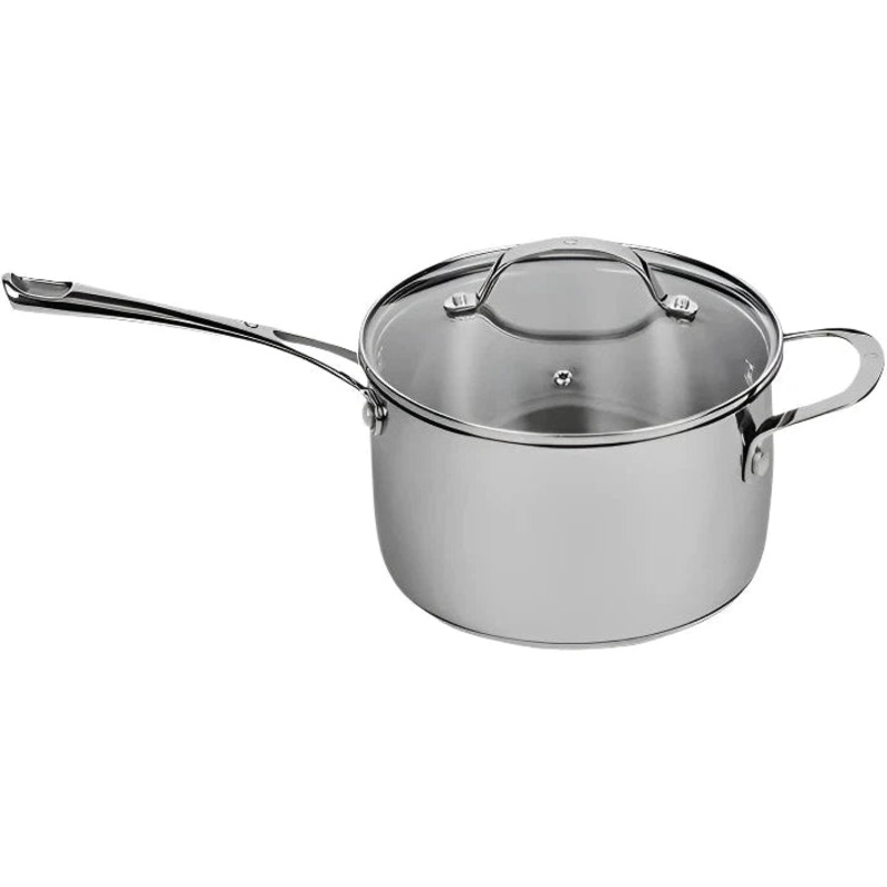 Swiss Diamond - DLX 3.6 QT Premium Stainless Steel Saucepan & Glass Lid - PSLA31220iC