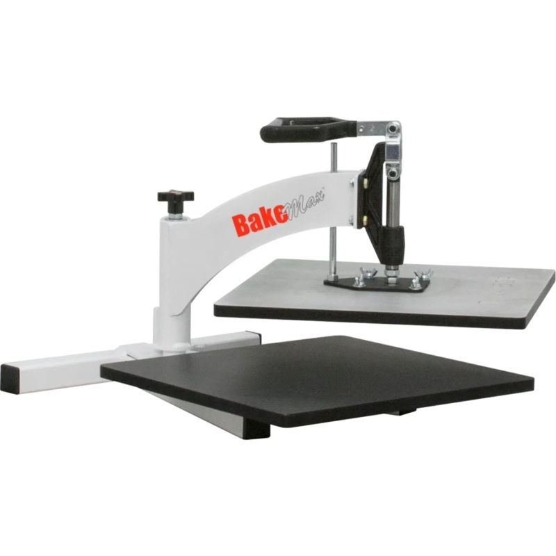Bakemax - Stainless Steel White Commercial Countertop Powder Coated Manual Swing Away Meat Press - BMTXM15CP