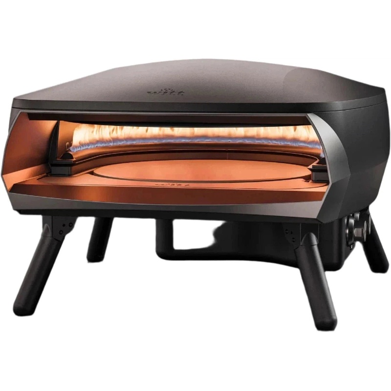 Witt - ETNA ROTANTE 2-Burner Black Pizza Oven - WI80650063