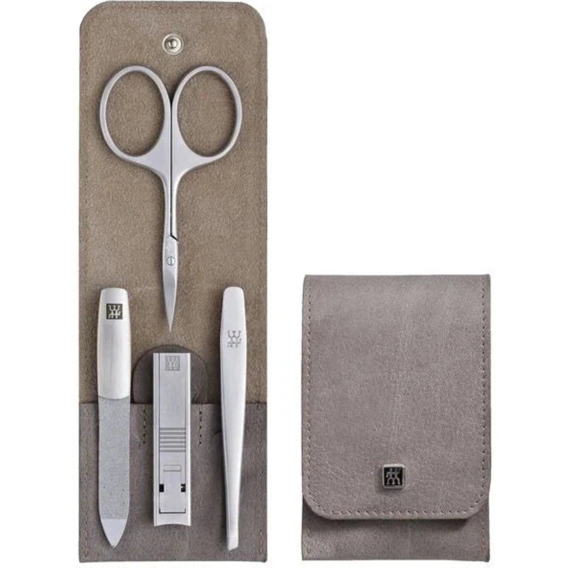 Zwilling - Premium 4 PC Taupe Leather Pocket Case - 1007324