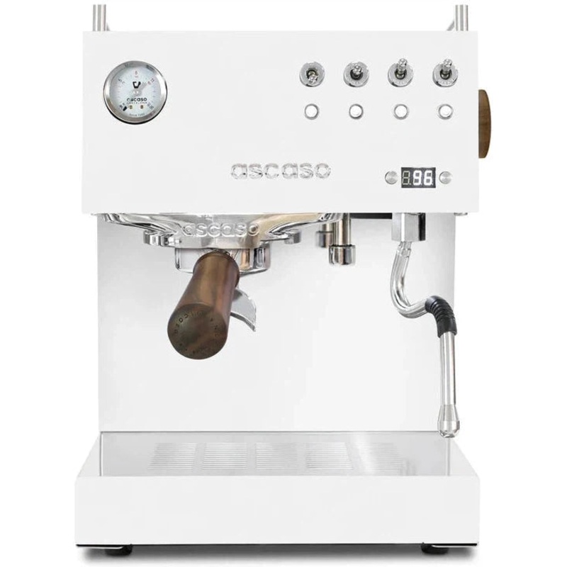 Ascaso - DUO PID Portafilter Espresso Machine 120V White/Wood - DU.110