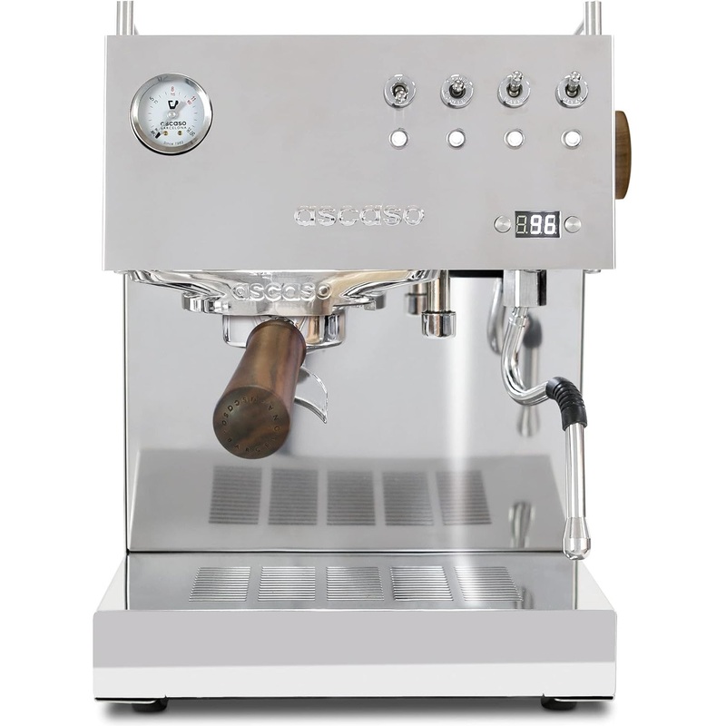 Ascaso - DUO PID Versatile Espresso Machine 120V, NEMA 5-15 Inox/Wood - DU.302