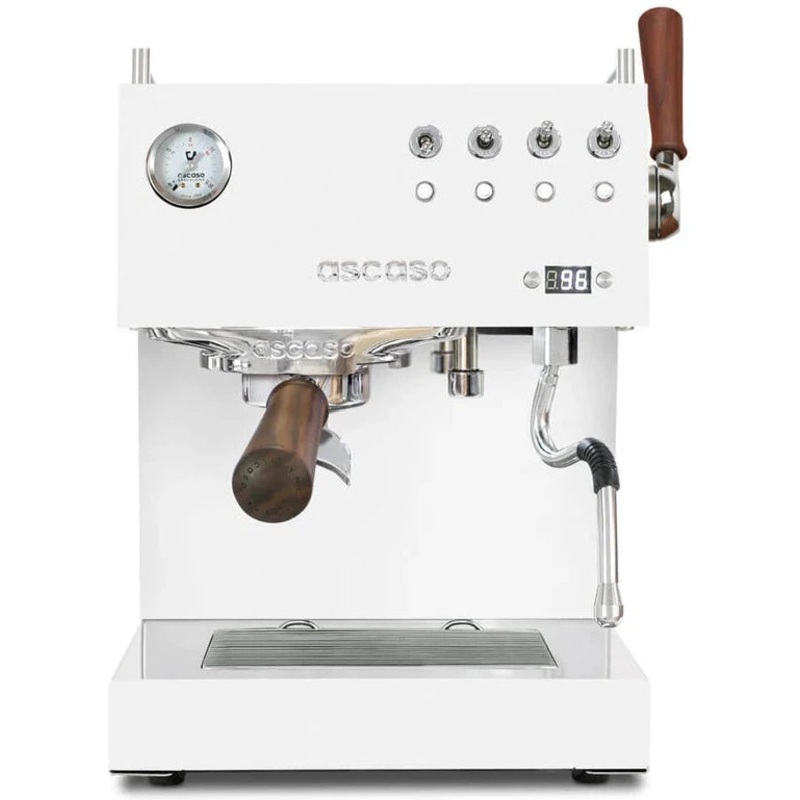 Ascaso - DUO PID Versatile Espresso Machine 120V, NEMA 5-15 White/Wood - DU.301